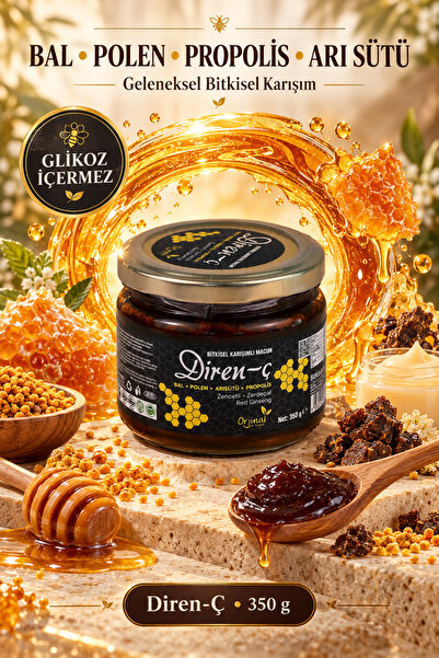 Lokman Sena Sultan Diren-Ç Bitkisel Karışımlı Macun 350 Gr | Bal, Polen, Prop...
