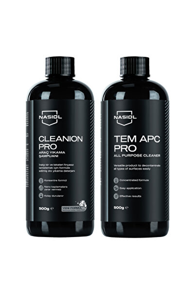 Nasiol -SET 30-Cleanion Pro Konsantre Araç Yıkama Şampuanı ve Tem Apc Pro Ara...