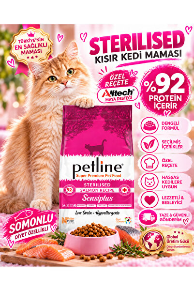 Petline Kilo Almasını Engelleyici Diyet Özellikli Somonlu Yetişkin Kedi Mamas...