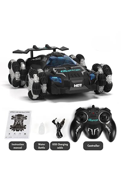 Generic RC Stunt Racing Car with Spray & LED Lights, 2.4GHz Remote Control Mecanum Wheel Drift Car 360°