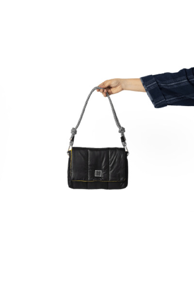 YOURHANDBAGS Siyah Candy Çanta - Siyah Beyaz Halat Askılı