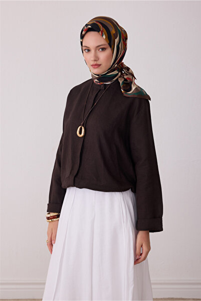 Belli Yeşil Soyut Desen %100 Twill İpek Eşarp 4414-62