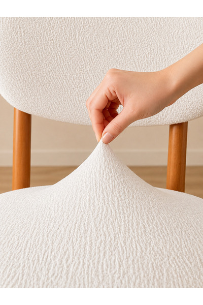 BTF HOME Elastic Lycra Chair Cover Vienna Apple Compatible 2 Piece Washable Flexible Cover