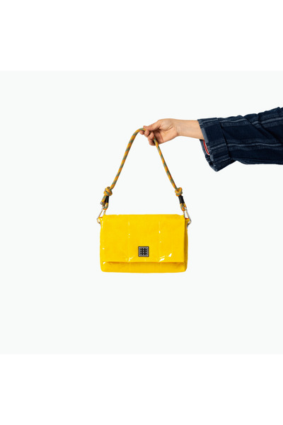 YOURHANDBAGS Sarı Candy Çanta Vizon - Sarı Halat Askılı