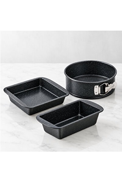 Prestige Granite 3Pcs Bakeware Set (23Cm Sq Cake Tin & 23Cm Loaf Tin / 18Cm S...