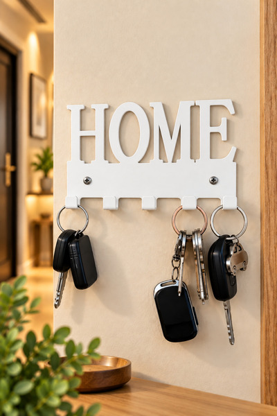 VENON White Metal Keyring Heartless Home Hanger | |   Modern Wall Decor with ...