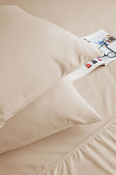Elart Basic Elastic Sheet Set Double Size 160X200+28 Beige