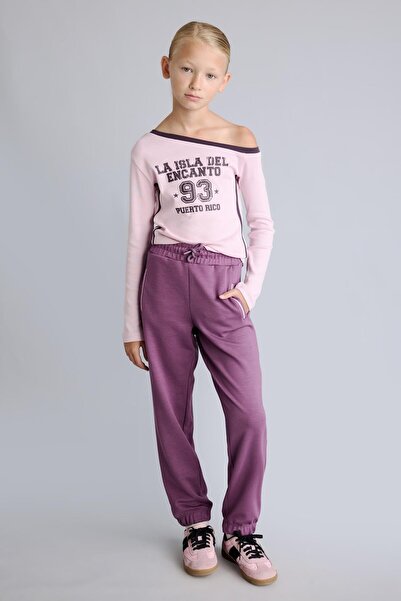 DeFacto Beli Lace-Up Pocket Jogger Fit Modal Sweatpants Girls I1637A826Au