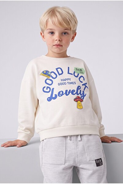 DeFacto Oversize Crew Neck Printed Sweatshirt for Baby Boy I4137A526Wn