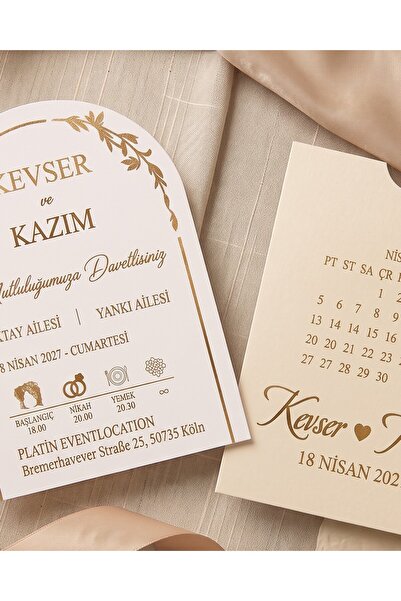 Pixel Davetiye Ekonomik Davetiye - 50 Adet - Düğün - Nişan - Kına - Sünnet - ...
