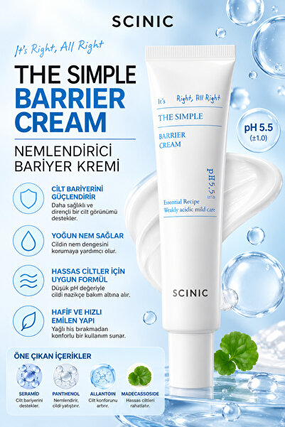 SCINIC The Simple Barrier Cream Ceramide Nemlendirici Bariyer Kremi 40ml