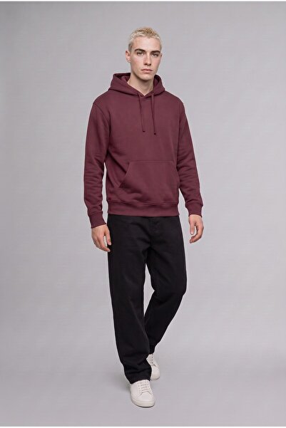 DeFacto Regular Fit Hooded Soft Fleece Basic Sweatshirt with Kangaroo Pocket ...