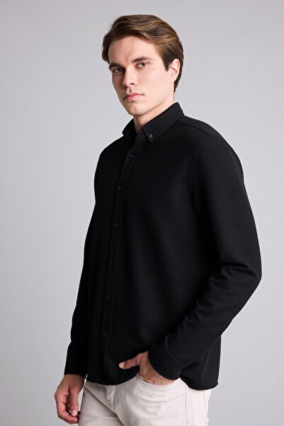 DeFacto Regular Fit Polo Collar Combed Cotton Long Sleeve Shirt F9049Ax26Sp