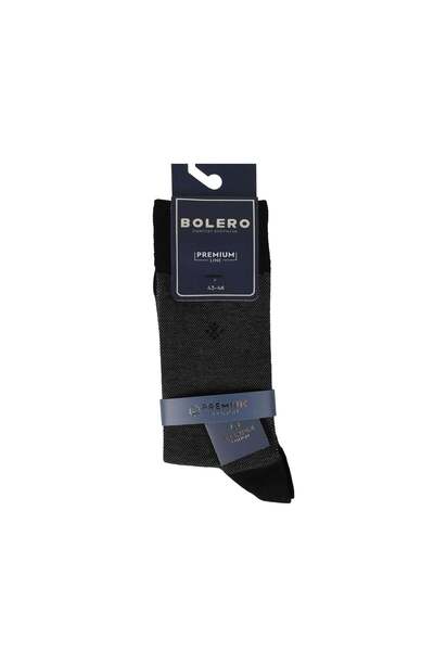 Bolero Men's Stitch-Free Premium Cotton Socks Black