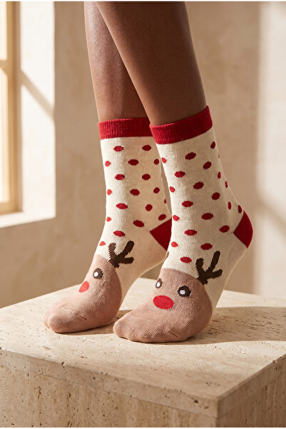 Katia&Bony New Year's Socks Ecru