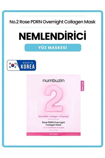 Numbuzin No.2 Rose PDRN Overnight Collagen Mask Nemlendirici Yüz Maskesi