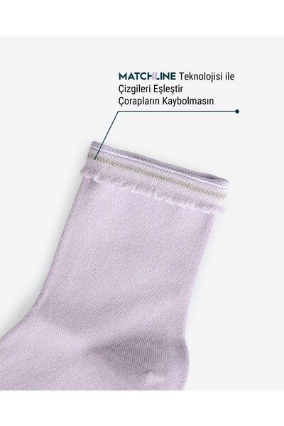 Bolero Women's Premium Seamless Bamboo Socks Konç Çember Lilac