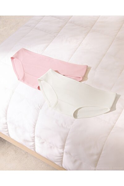 Bolero Women's Bamboo 2-Piece Hipster Panties Pink Cream