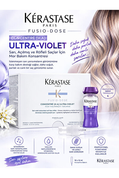 Kerastase Fusio Dose Concentre Ultra Violet Anti-Yellowing Cure for Dyed and ...