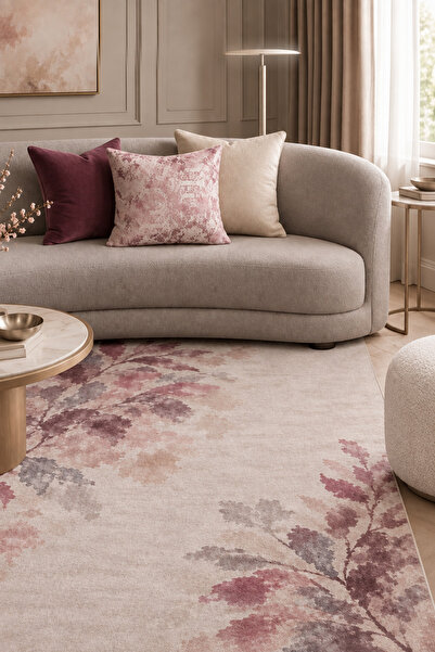 Fuly Consept Home Design FULY CONSEPT Mulberry Velvet Mist Kaymaz Taban Saçak...