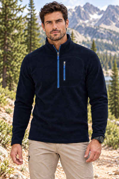 GENIUS STORE Erkek Polar Yarım Fermuarlı Polar Tactical Polar