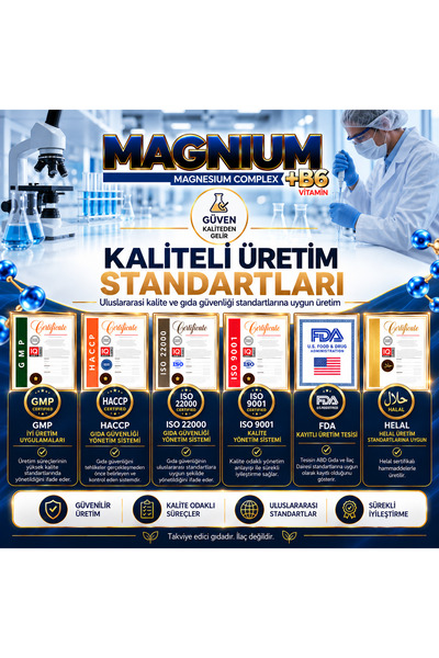 MAGNIUM Complex B6 60 Tablets Magnesium Bisglycinate, Citrate, Malate, Taurate, B6 Asbien