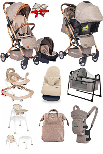 Tommybaby 10 Parça Bebek Çeyiz Seti Kabin Travel Bebek Arabası Puset Beşik Yü...