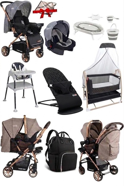 Tommybaby 11 Parça Çeyiz Seti Bebek Arabası,Puset,Anne Yanı Beşik,Anakucağı,M...