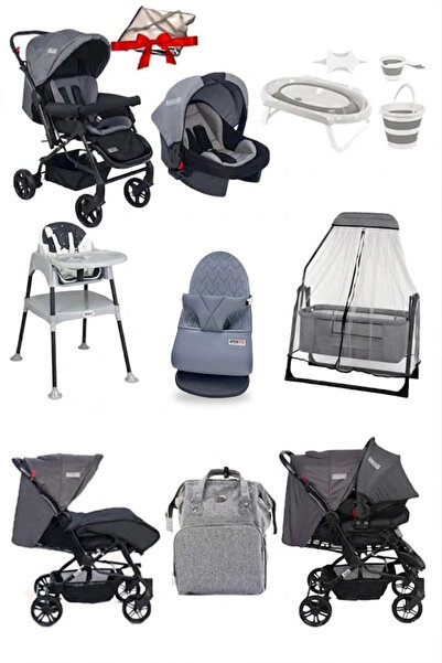 Tommybaby 12 Parça Çeyiz Seti Bebek Arabası Puset Beşik Anakucağı Mama Sandal...