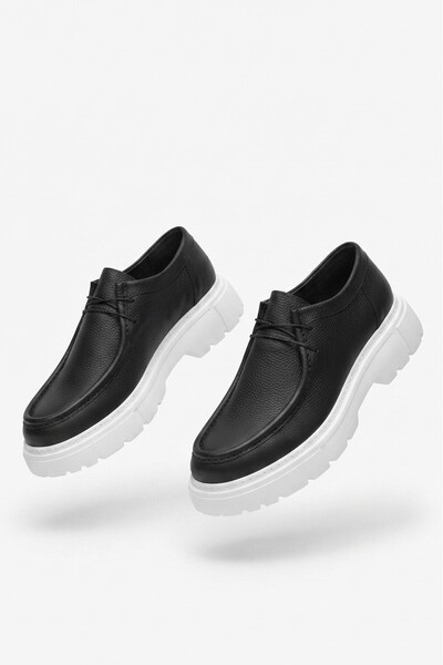Zerenyus Castle premium thick sole casual men's lace-up classic shoes black w...