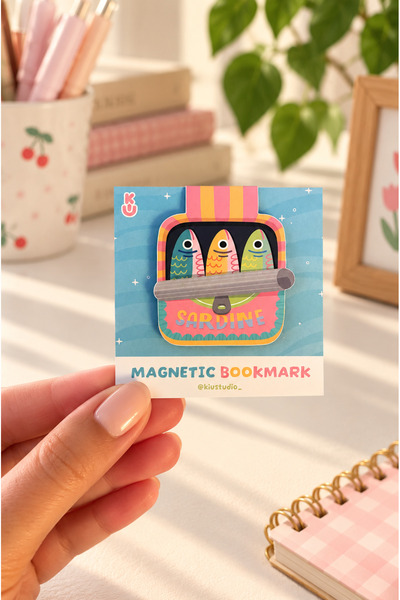 Kiu Studio Sardine Mıknatıslı Kitap Ayracı | Magnetic Bookmark