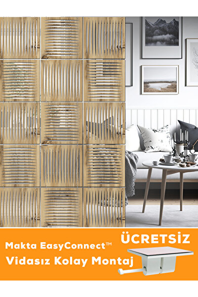 standarts Makta ® Modüler Sarkıt Paravan, Ahşap Seperatör, 4'lü Panel Levha S...