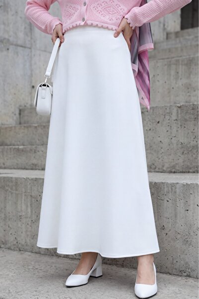 Modamorfo Loose Kiloş Sukuba Puff Skirt - White