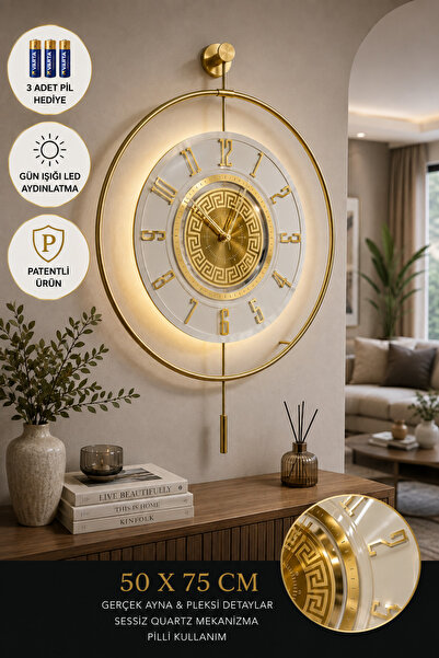 MetaQuartz Aksesuar Led’li Gold 7-24 Kristal - Büyük Boy (50X75CM)-(3 ADET Pİ...