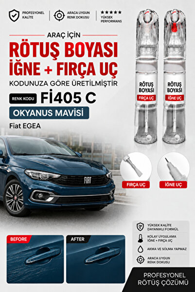 Fiat Egea Okyanus Mavisi 405 C Rötuş Boyası 25 ml İğne&Fırça