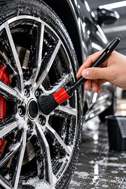 Fine Clean 5 Parça Oto Detaylı Fırça Seti , Farklı Boyutlarda 5 Adet Oto Yıkama Araba Temizleme Fırçası