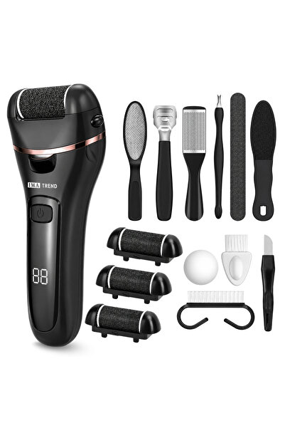IMA TREND Electric Foot File LED Display IPX7 1200mAh USB Recharge 3 Heads 20...