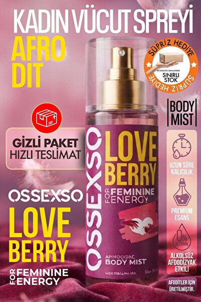 OSSEXSO Love Berry Kadın Etkili Dişil Enerji Kaynağı Afro-dizyak Etkili Body ...