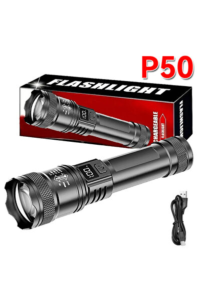 XIWANGFIRE ZOOM black Built in battery 1PC Powerful P50 Led Flashlights 2000L...