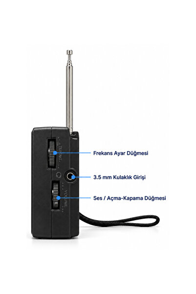 ULTRATEKNO NS-8153 Taşınabilir Pilli Cep Radyosu Deprem Çantası Radyosu Am Fm SW-1-6 8 Bandlı Mini Radyo