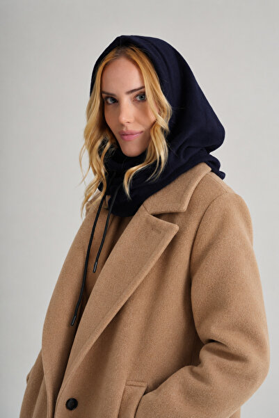 Cosy Club Shop Kadın Lacivert Polar Bere Kar Maskesi Balaklava Şapka Atkı Boy...