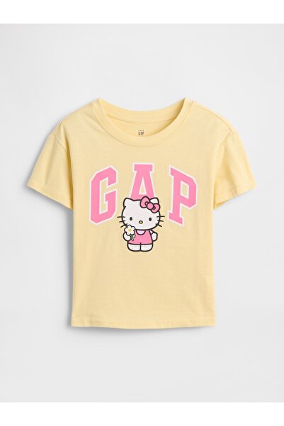 GAP Kız Bebek Sarı Grafik Baskılı T-Shirt