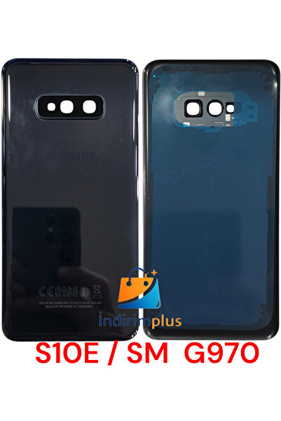 indirimplus Samsung Galaxy S10e Kamera Lensli Arka Kapak Pil Kapağı (Siyah)
