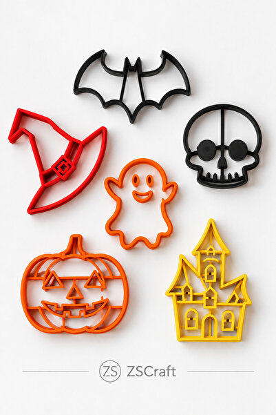 zscraft Halloween Cadılar Bayramı 6 lı set Kurabiye Kalıbı
