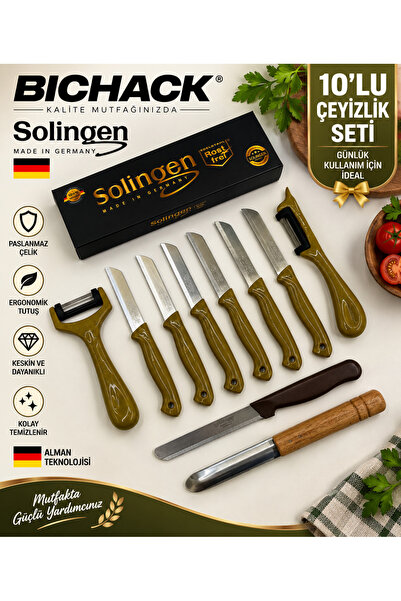 Solingen Orijinal 6 Adet Meyve Bıçağı 2 Adet soyacak 1 Micro 1 Adet Ekmek Bıç...