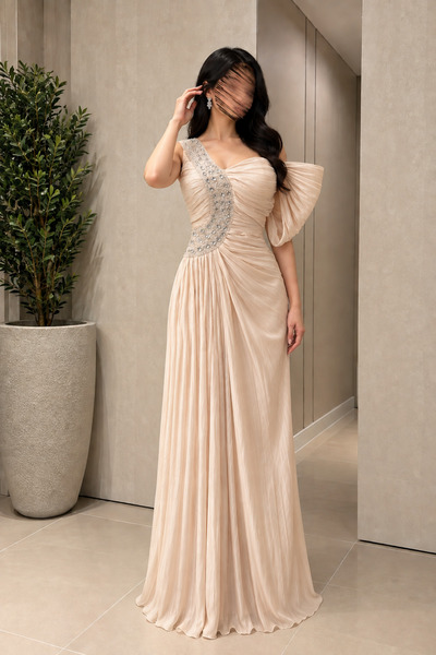 GORI FASHION فستان سهره راقي تطريز يدوي