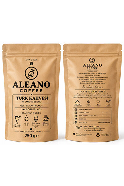 ALEANO TÜRK KAHVESİ ÖĞÜTÜLMÜŞ 250 g
