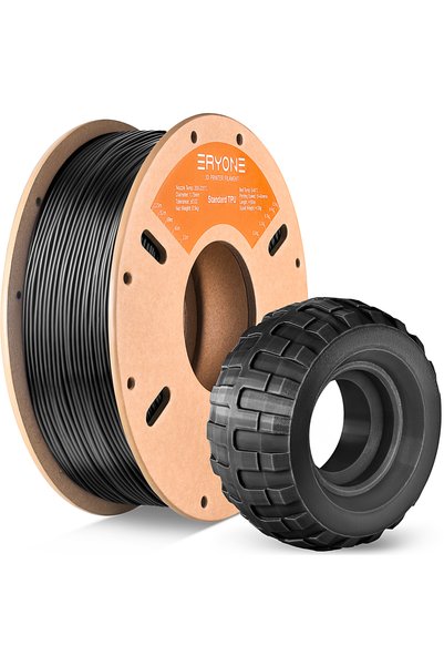 Choice10 black ERYONE TPU 95A 3D Printer Filament 1.75mm, Flexible 95A Soft H...