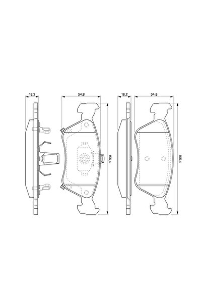 Bosch Комплект спирачни накладки, дискова спирачка 0 986 424 560