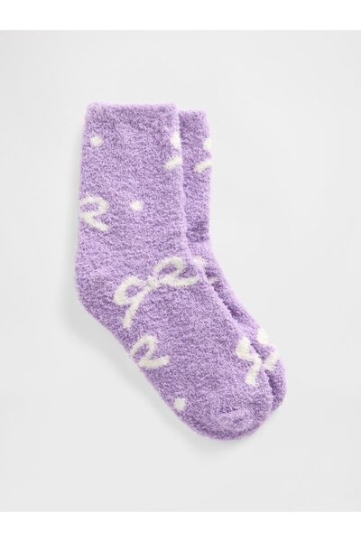 GAP Kız Çocuk Mor Cozy Çorap
